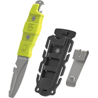 Gear Aid Akua Paddle - Dive - River Knife, High Visibility Green - 62065