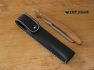 Giesen & Forsthoff Timor Pouch for Straight Razor, Black Leather - TIM35008