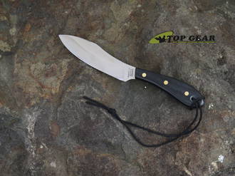 Grohmann #4 Survival Knife, C70 Carbon Steel, Black Linen Micarta Handle - M4C