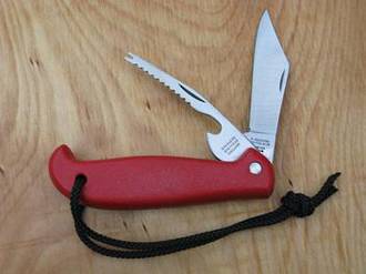Ibberson Fisherman's Action Knife with Red Handle - 35REDCC