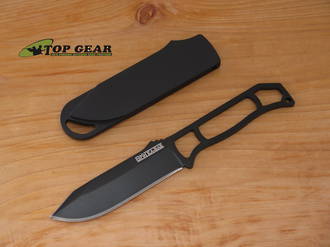 Ka-Bar BK23 Skeleton Fixed Blade Neck Knife, Black Powder Coating - BK23BP