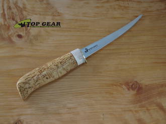 Karesuando The Trout Filleting Knife, Curly Birch Handle - 3574