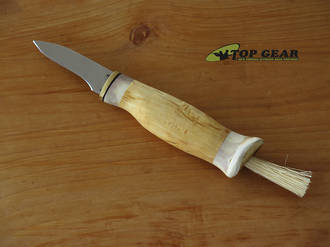Kellam Mushroom Knife, Curly Birch and Antler Handle - KT92