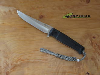 Kizlyar Supreme Croc D2 Fixed Blade Knife, D2 Tool Steel, Black Handle - KK0012