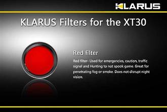 Klarus Filter for XT30 Tactical LED Torch - Red