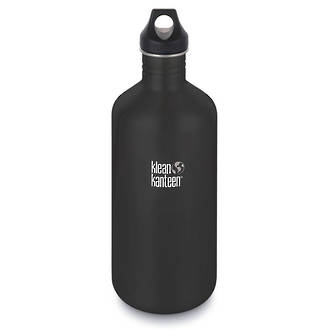 Klean Kanteen Classic Stainless Steel Bottle, 64 oz. (1.9L) with Loop Cap, Shale Black - K64CPPL-SB