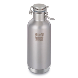 Klean Kanteen Vacuum Insulated Stainless Steel Growler with Swing Lok Cap - Brushed Stainless-32 Oz. – 946 ml
