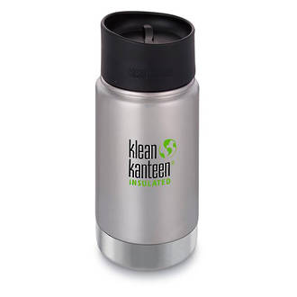 Klean Kanteen Wide Vacuum Insulated Stainless Steel Bottle with Cafe Cup, 12 Oz - K12VWPCC-SB-BS