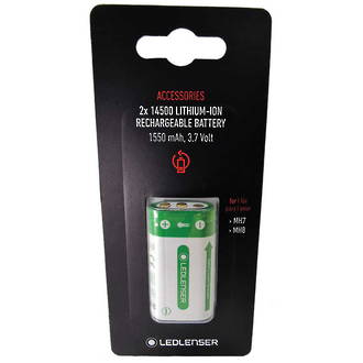LED Lenser Lithium-Ion 2x 14500 Rechargeable Battery, 1550 mAh, 3.7 Volt - 500987