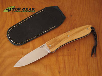 Lion Steel Opera Lockback Knife, D2 Tool Steel, Olive Wood Handle -  8800UL