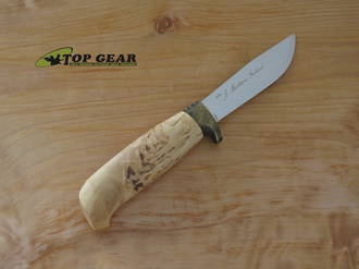 Marttiini Deluxe Game Skinner Knife, Stainless Steel, Curly Birch Handle - 167014