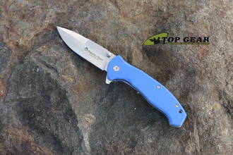 Maserin 46005 Sport Linerlock Folder, 440 Series Stainless Steel, Blue G-10 - 46005 G10 B