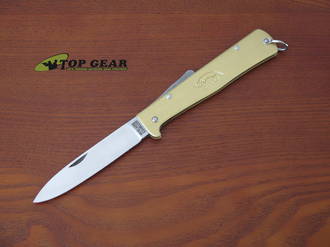 Mercator Folding Pocket Knife with Brass Handle, Stainless Steel - L154BS