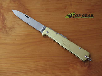 Mercator Folding Pocket Knife with Brass Handle, High Carbon Steel - L154B