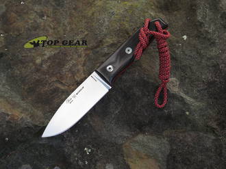 Miguel Nieto Bosque Fixed Blade Knife, Böhler N-695 Stainless Steel, Grenadill Wood Handle - 145-G