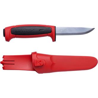 Mora Basic 511 Fixed Blade Knife, Carbon Steel - Red 12772