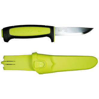 Mora Basic 511 Fixed Blade Knife, Carbon Steel - Black/Lime 12975