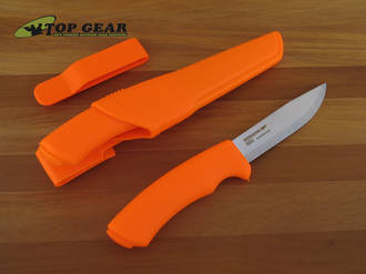 Mora Bushcraft Knife, Orange Rubber Handle - 12050