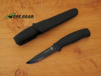Mora Companion Bushcraft Knife, Black Blade -12553-Sandvik 12C27 Stainless Steel