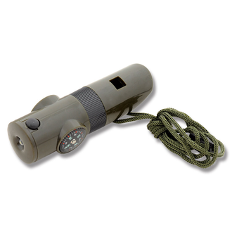 Ndur 7-in-1 Survival Whistle with Compass and LED Light - 23030