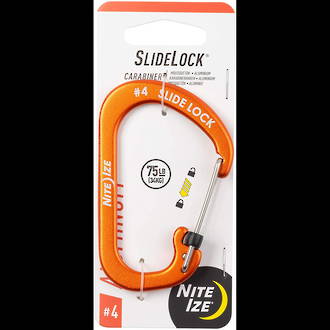 Nite Ize Carabiner SlideLock # 4, Orange - CSLA4-19-R6