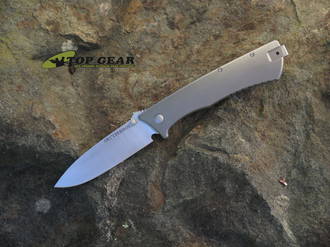 Ontario Cerberus D2 Folding Knife, D2 Tool Steel, Titanium Handle - 1776