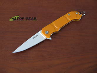 Ontario Navigator Linerlock Keyring Knife, 1.4116 Stainless Steel, Polymer Handle, Orange - 48900