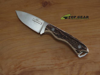 Rotwild Milan Hunting Knife by Otter Knives, Bohler N690 Stainless Steel, Buck Horn Handle - RWF 04 B HH