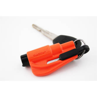 Resqme The Original Keychain Car Escape Tool w Glass Breaker and Seat Belt Cutter, Orange - RQM-ORANGE