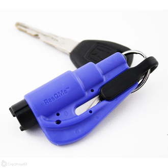 Resqme The Original Keychain Car Escape Tool w Glass Breaker and Seat Belt Cutter - RESQME-BLUE