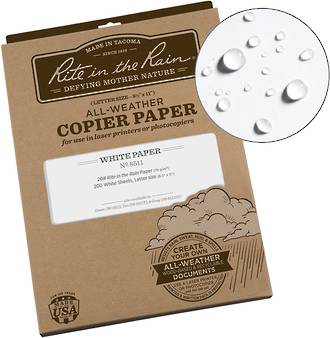 Rite in the Rain All-Weather Copier Paper, Letter Size, 200-Pack - 8511-200
