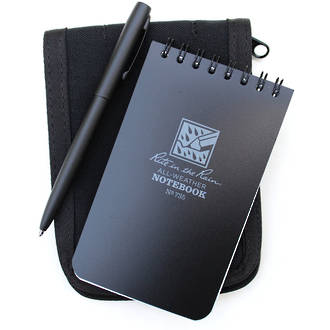 Rite In The Rain All-Weather Pocket Top 3" x 5" Notebook Kit - Black 735B-KIT