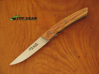 Robert David Laguiole Le Thiers Linerlock Knife, Olive Wood - TL01120LI