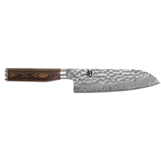 Shun Premier 18 cm Damascus Santoku Knife with Pakka Wood Handle - TDM-0702
