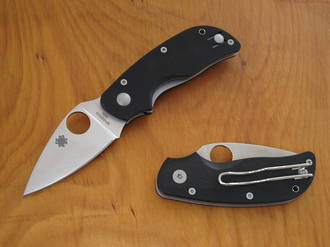 Spyderco Cat Pocket Knife G10 Handle, CTS-BD1N Stainless Steel - C129GP