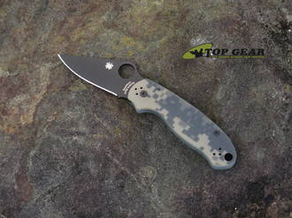 Spyderco Para 3 Lightweight Folding Knife, CPM-S45V Stainless Steel, Black DLC Coating, Camo G10 Handle - C223GPCMOBK