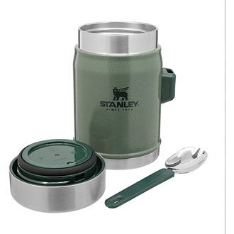 Stanley Classic Vacuum Food Jar, 0.4 Litres, Hammertone Green - 10-09382-012