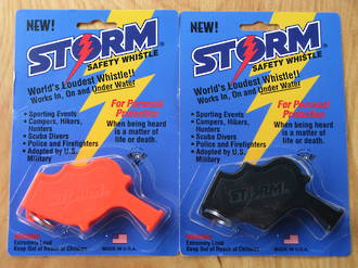 All Weather Storm Safety Whistle - Black or Orange