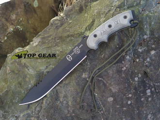 Tops Anaconda Hunter's Point Knife, 1095 High Carbon Steel - 9HP