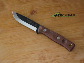 Tops Knives Mini B.O.B. Fieldcraft 3.5 Bushcraft Knife, 1095 High Carbon Steel - TPMBROS01