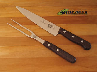 Victorinox 2 Piece Carving Set with Rosewood Handle - 5.1020.2