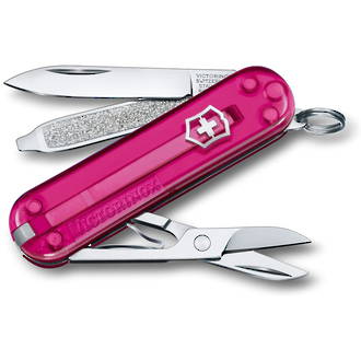 Victorinox Classic SD Colours SD Cupcake Dream Swiss Army Keyring Knife, Translucent Pink - 0.6223.T5G