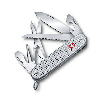 Victorinox Farmer X Swiss Army Knife, Silver Alox - 0.8271.26