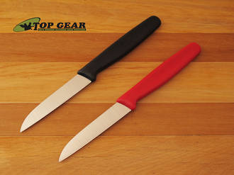 Victorinox Paring Knife with Straight Blade 8 cm - Black or Red