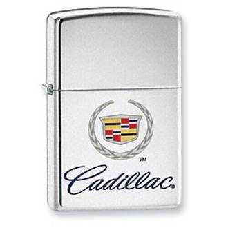 Zippo Cadillac Emblem Windproof Lighter, High Polished Chrome - 21106
