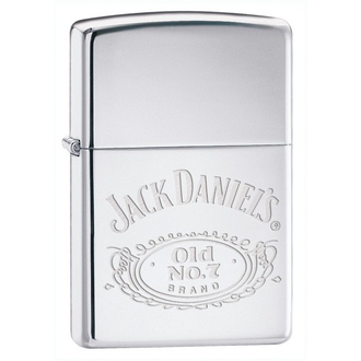Zippo Jack Daniels No. 7 Logo Windproof Lighter, High Polished Chrome - 250JD.321