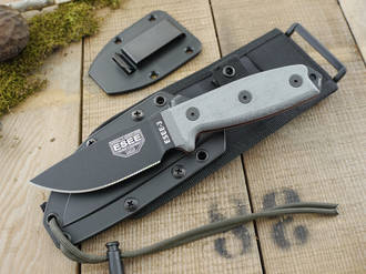 Matching Clip Plate ESEE Model 3 Black Blade Black Sheath MOLLE Back 3P-MB-B 