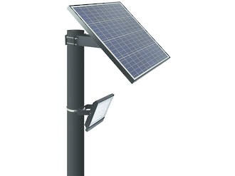 LEDSOLAR-FL30 & LEDSOLAR-FL30-PIR - Solar LED Flood Light Kit, 30W