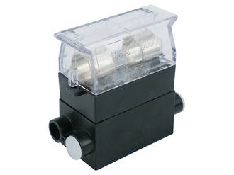 Fuse Carrier 100A, Double Entry Clear Top