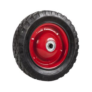 Wheel 8" Red Steel Ctr 1/2 BB Ctrd Dia